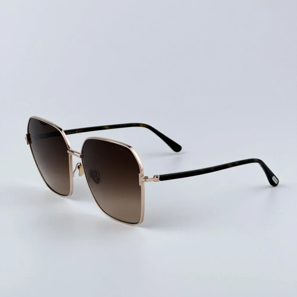 Tom Ford Women BRAND NEW Sunglasses CLAUDIA-02 Gold Havana Gradient FT0839 52F